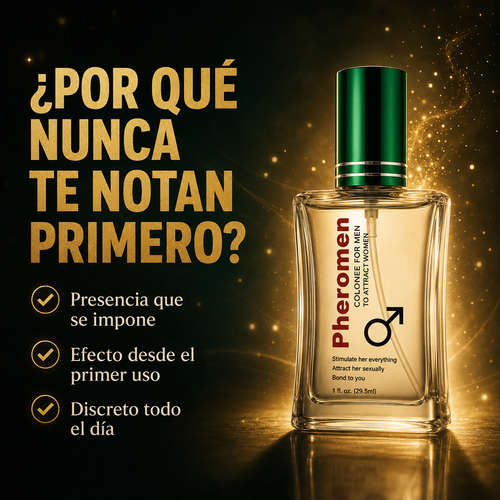 Feromax® Fragancia masculina con complejo de feromonas · Aumenta tu atractivo · Efecto de hasta 8 horas