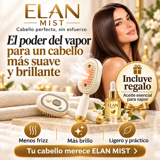 Cepillo de Vapor Anti-Frizz - ÉLAN MIST + Aceite esencial de regalo 🎁